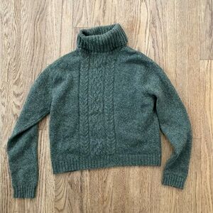 Willi Smith Shetland wool Forest Green Turtleneck Sweater